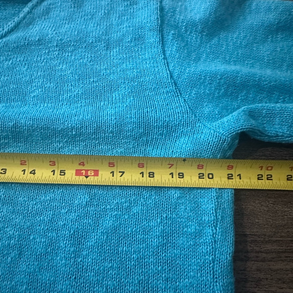 Sage aquamarine color V-Neck Women's Sweater - Picture 7 of 9